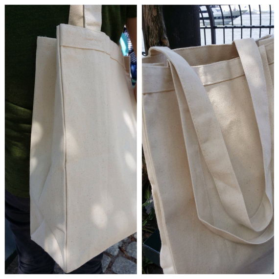 ... plain tote bag, bridal tote, canvas market tote, DIY tote, heavy duty